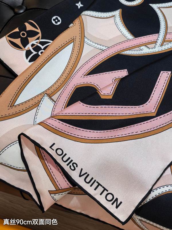 LV silk Scarf 90X90cm E01 (6)