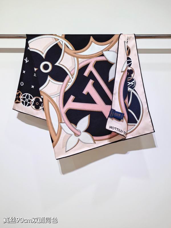 LV silk Scarf 90X90cm E01 (8)