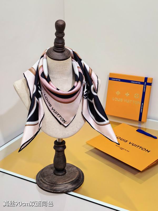 LV silk Scarf 90X90cm E01 (9)