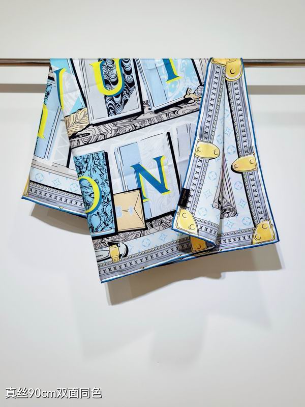 LV silk Scarf 90X90cm E03 (13)