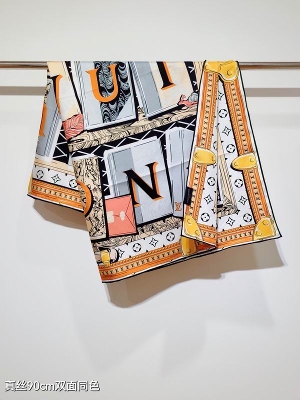 LV silk Scarf 90X90cm E03 (3)
