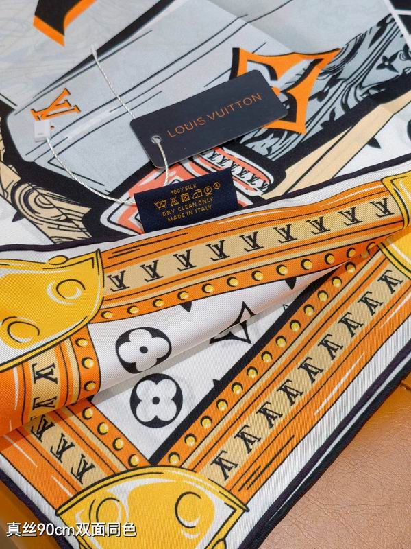 LV silk Scarf 90X90cm E03 (4)