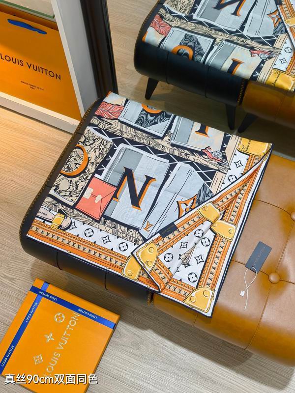 LV silk Scarf 90X90cm E03 (7)