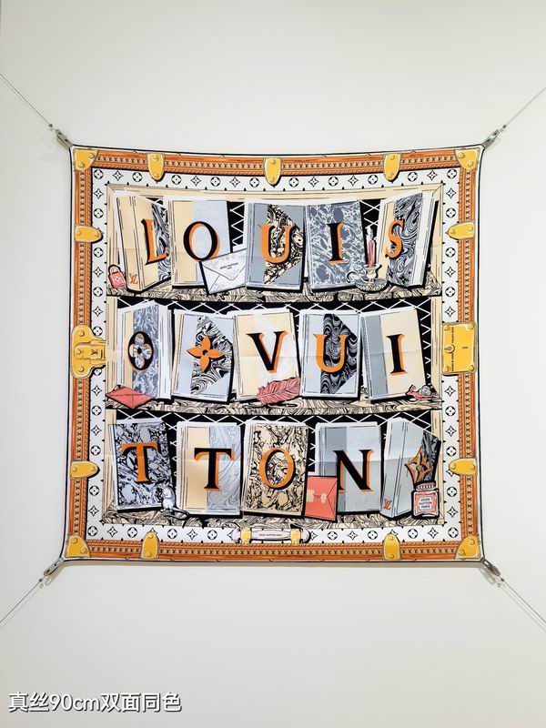 LV silk Scarf 90X90cm E03 (8)