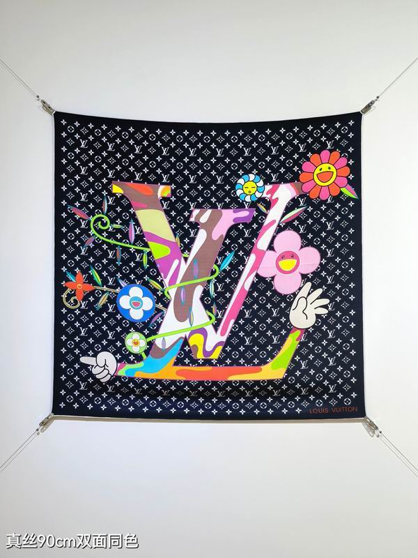 LV silk Scarf 90X90cm E04 (9)