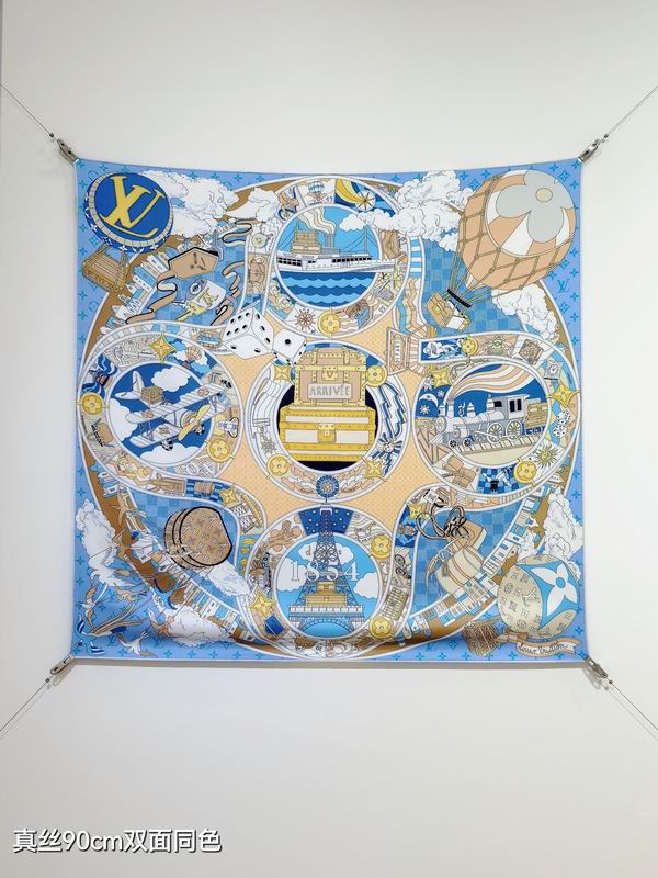LV silk Scarf 90X90cm E15 (14)