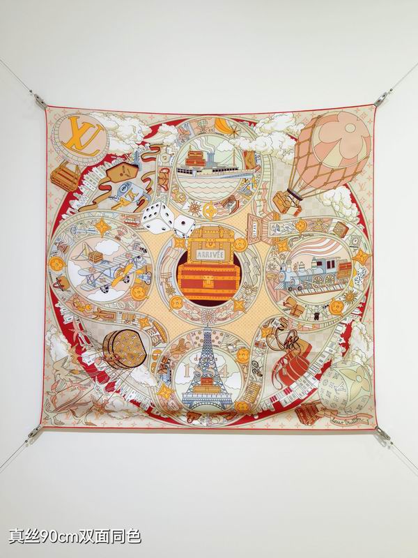 LV silk Scarf 90X90cm E15 (25)