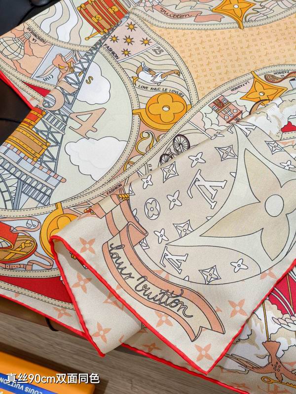 LV silk Scarf 90X90cm E15 (28)