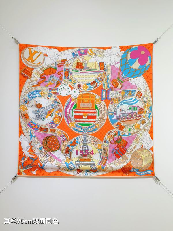 LV silk Scarf 90X90cm E15 (3)