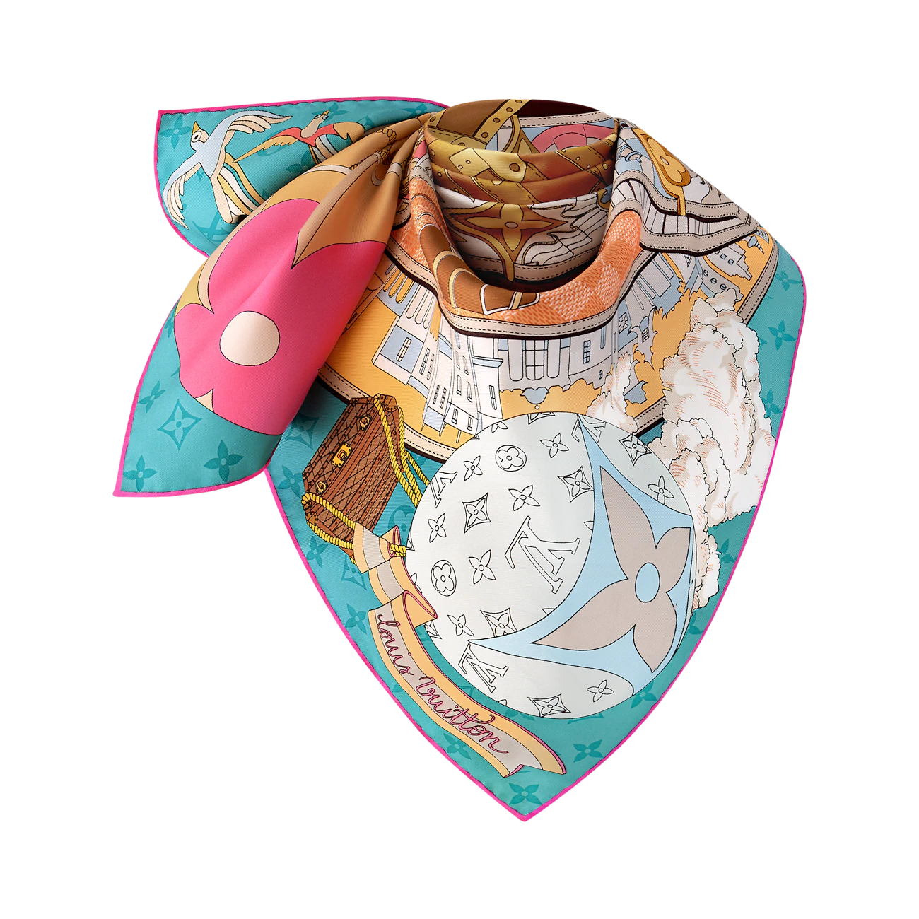 LV silk Scarf 90X90cm E15 (35)