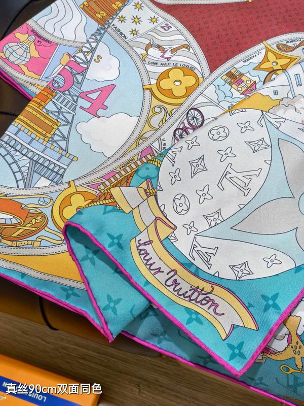 LV silk Scarf 90X90cm E15 (39)