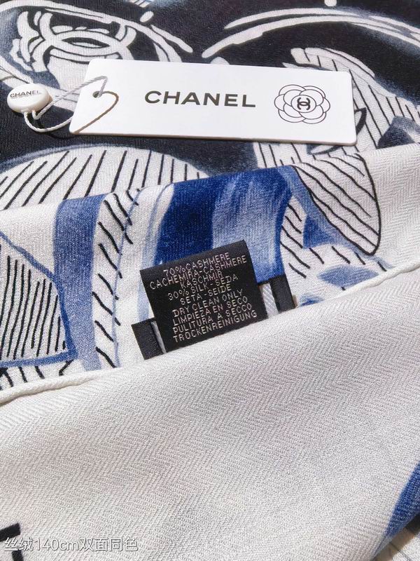 Chanel scarf 140X140cm 70%羊绒30%真丝 E150 (3)