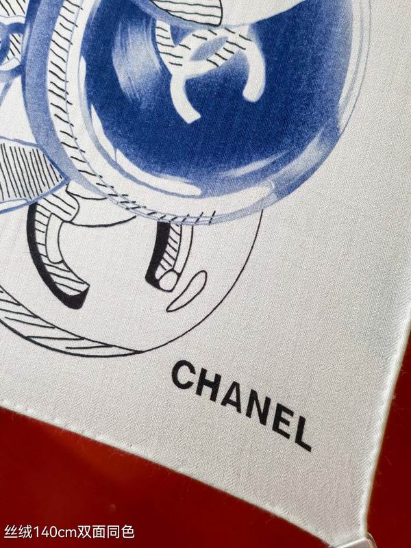 Chanel scarf 140X140cm 70%羊绒30%真丝 E150 (7)