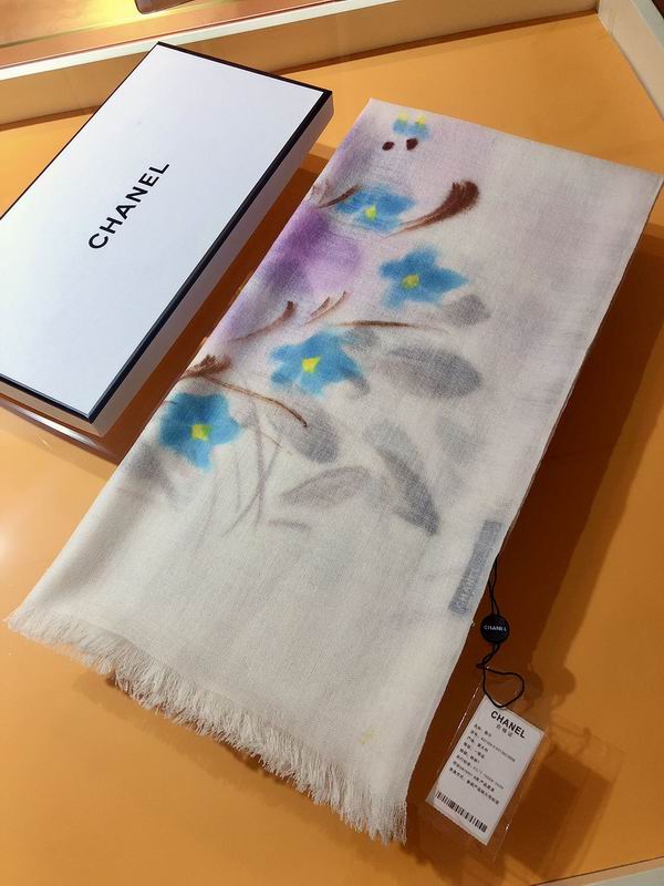 Chanel scarf 70X200cm 50%羊毛50%真丝 E171 (9)