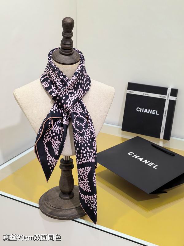 Chanel silk Scarf 90X90cm E158 (13)