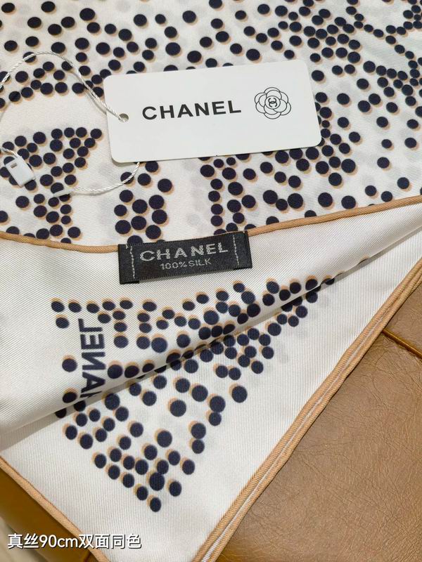 Chanel silk Scarf 90X90cm E158 (5)