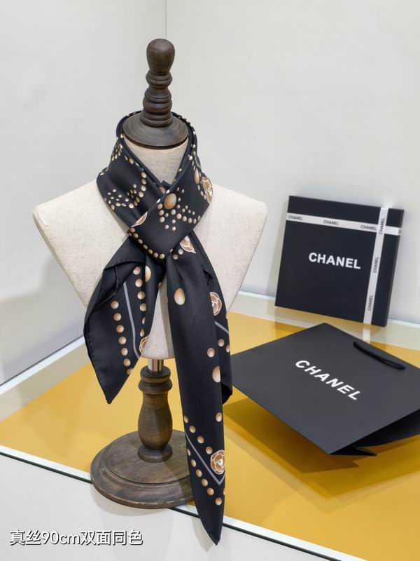 Chanel silk Scarf 90X90cm E160 (11)