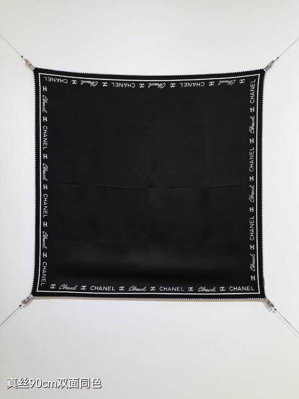 Chanel silk Scarf 90X90cm E161 (8)