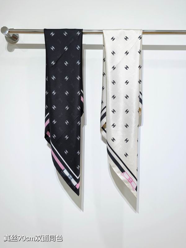 Chanel silk Scarf 90X90cm E162 (3)