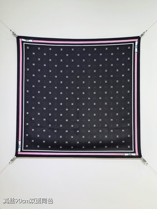 Chanel silk Scarf 90X90cm E162 (9)