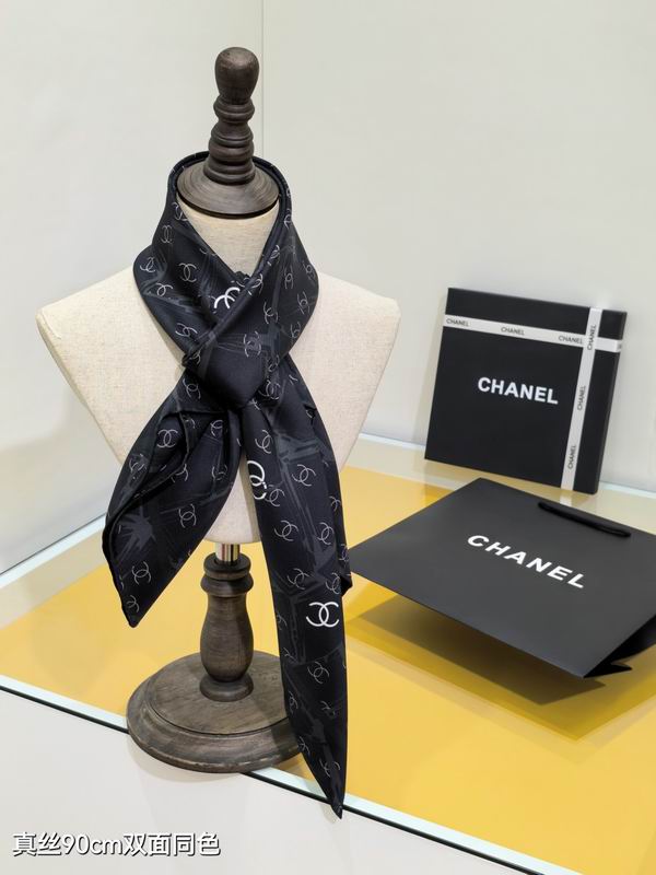 Chanel silk Scarf 90X90cm E190 (2)