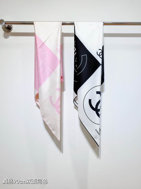 Chanel silk Scarf 90X90cm E191 (1)