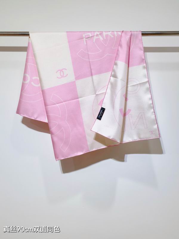 Chanel silk Scarf 90X90cm E191 (13)