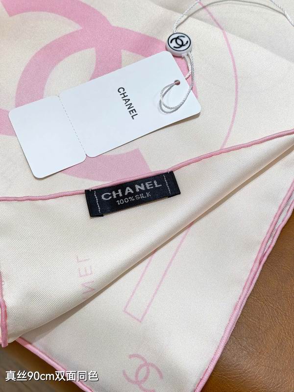 Chanel silk Scarf 90X90cm E191 (14)