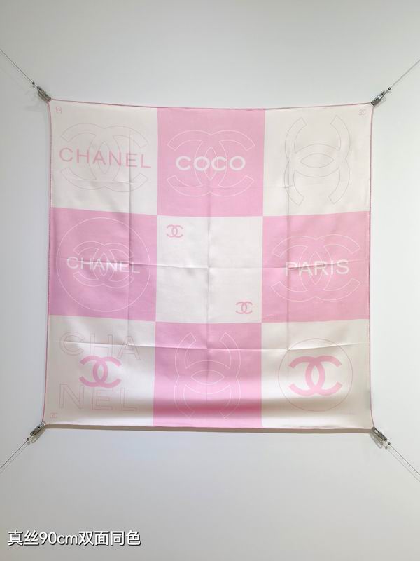 Chanel silk Scarf 90X90cm E191 (18)