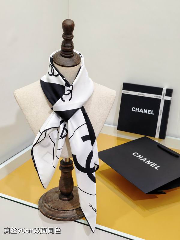 Chanel silk Scarf 90X90cm E191 (2)