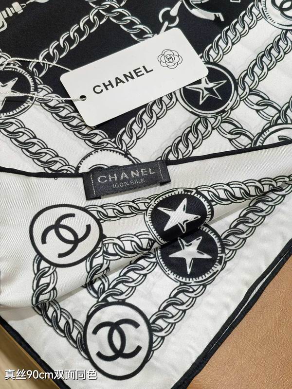 Chanel silk scarf 90X90cm E51 (5)