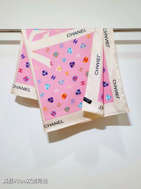 Chanel silk scarf 90X90cm E72 (15)