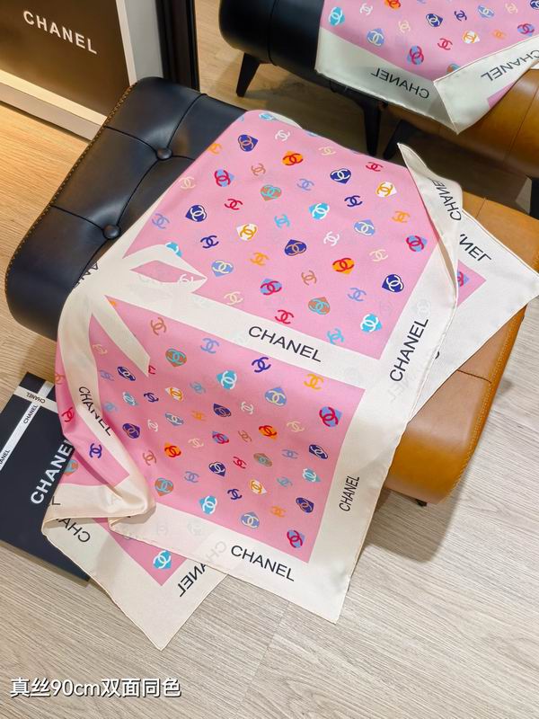Chanel silk scarf 90X90cm E72 (19)