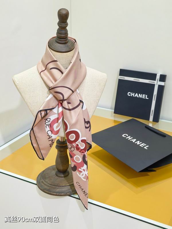 Chanel silk scarf 90X90cm E73 (1)