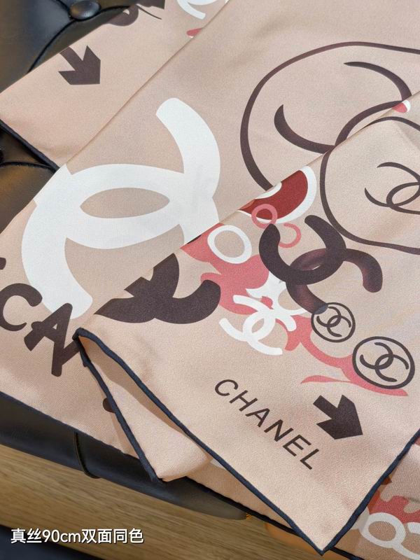 Chanel silk scarf 90X90cm E73 (6)