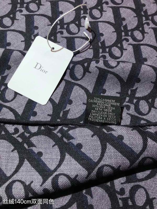 Dior scarf 140X140cm 70%羊绒30%真丝 E41 (3)