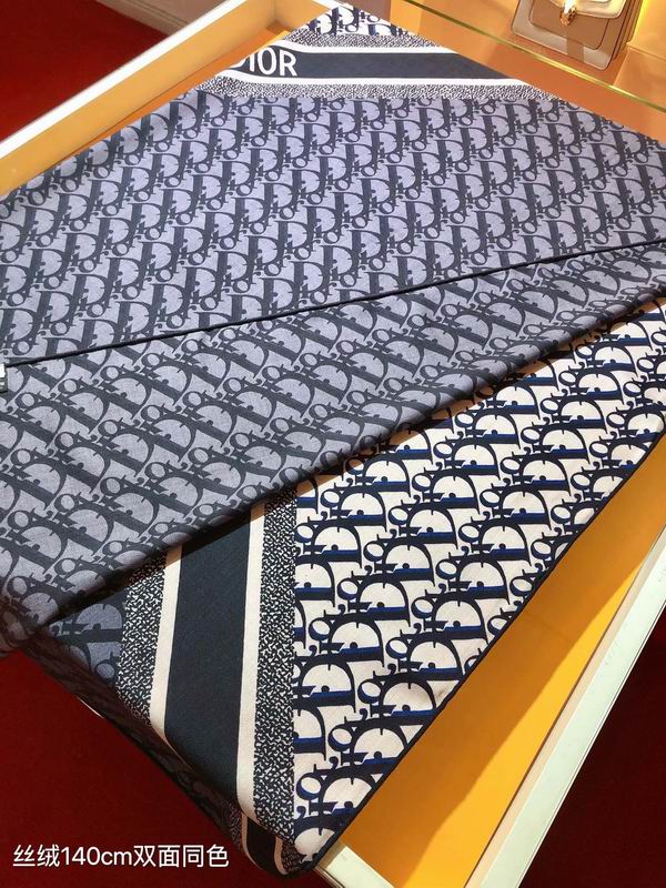 Dior scarf 140X140cm 70%羊绒30%真丝 E41 (6)