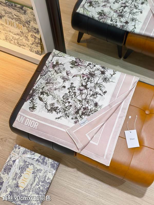 Dior silk Scarf 90X90cm E113 (16)