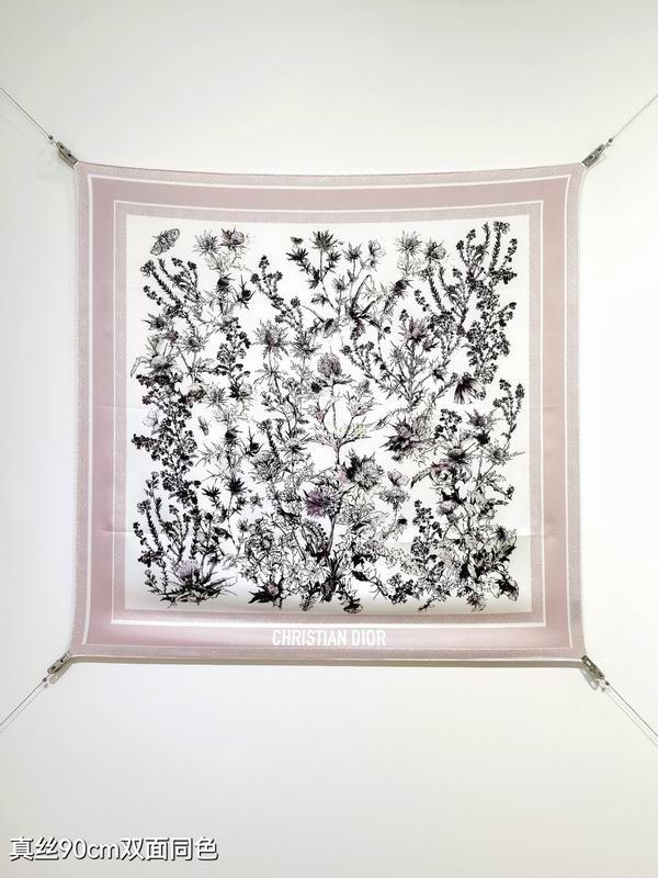 Dior silk Scarf 90X90cm E113 (17)