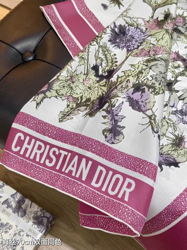 Dior silk Scarf 90X90cm E113 (6)