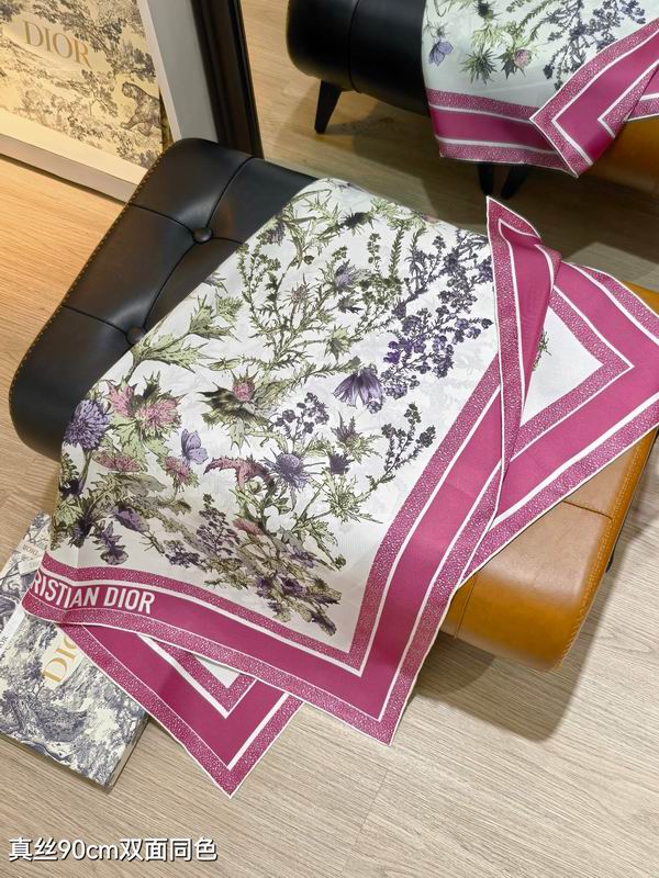 Dior silk Scarf 90X90cm E113 (7)