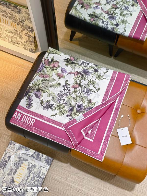 Dior silk Scarf 90X90cm E113 (8)