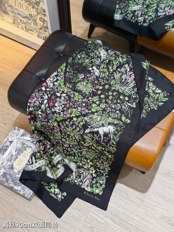Dior silk Scarf 90X90cm E114 (26)