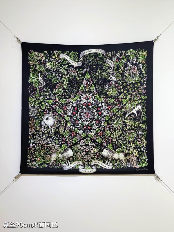 Dior silk Scarf 90X90cm E114 (28)