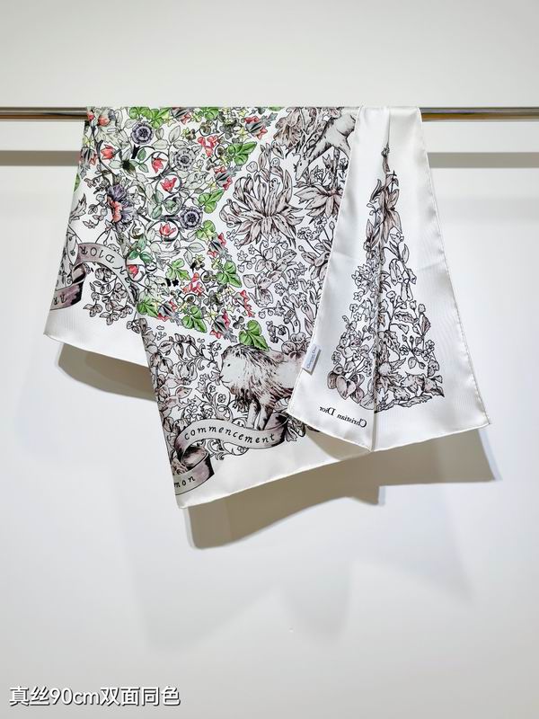 Dior silk Scarf 90X90cm E114 (3)