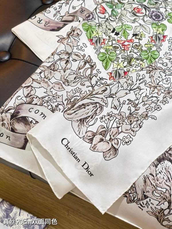 Dior silk Scarf 90X90cm E114 (5)