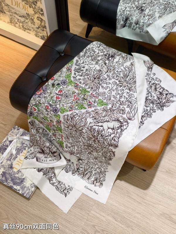 Dior silk Scarf 90X90cm E114 (6)