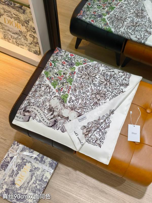 Dior silk Scarf 90X90cm E114 (7)