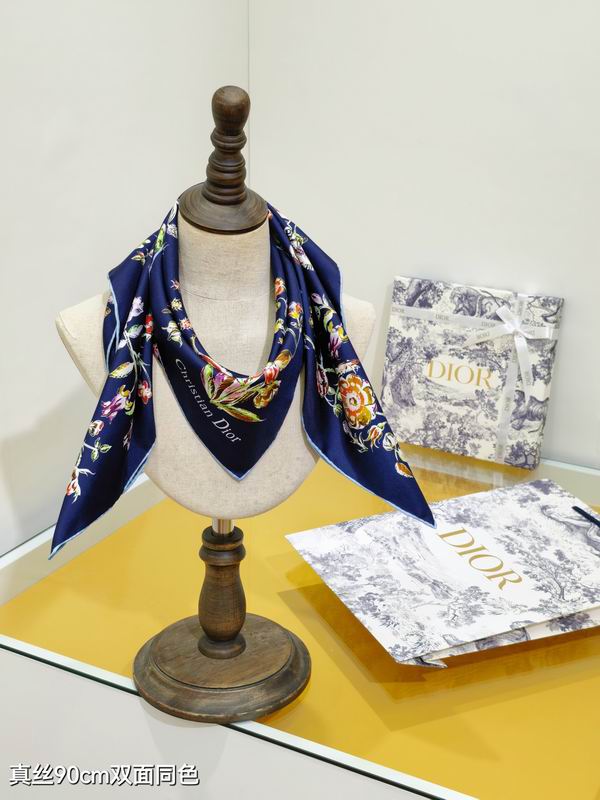 Dior silk Scarf 90X90cm E115 (3)