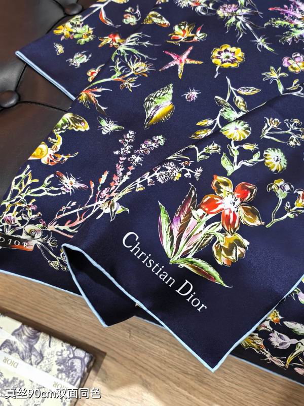 Dior silk Scarf 90X90cm E115 (6)